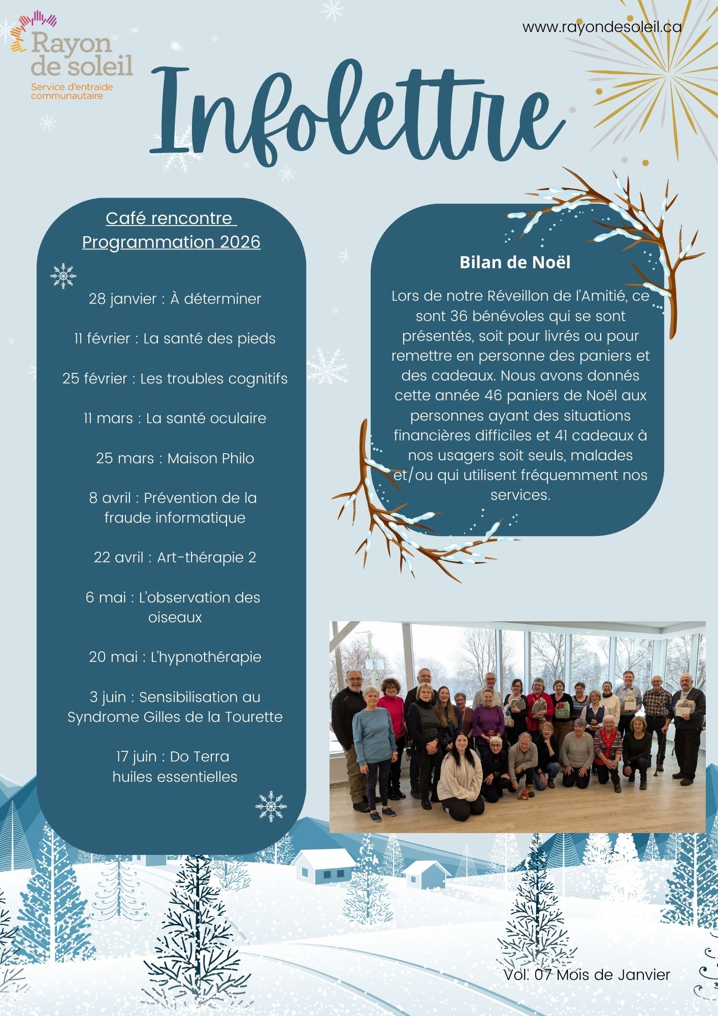 Infolettre janvier 2026